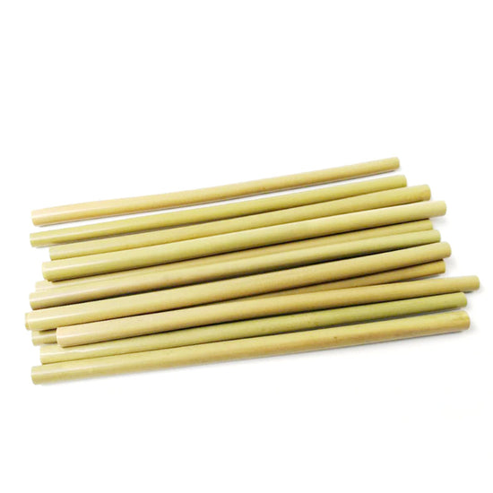 10 Pailles En Bambou